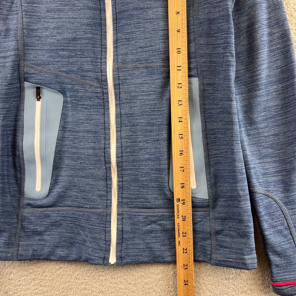 ORTOVOX Fleece Hooded Full Zip Jacket Blue Heathered Women's Small Outdoor - Picture 7 of 11